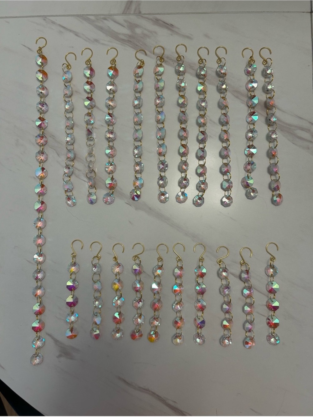 Aurora Crystal Drop Earrings - Iridescent